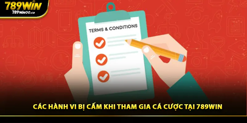 Các hành vi bị cấm khi tham gia cá cược tại 789win