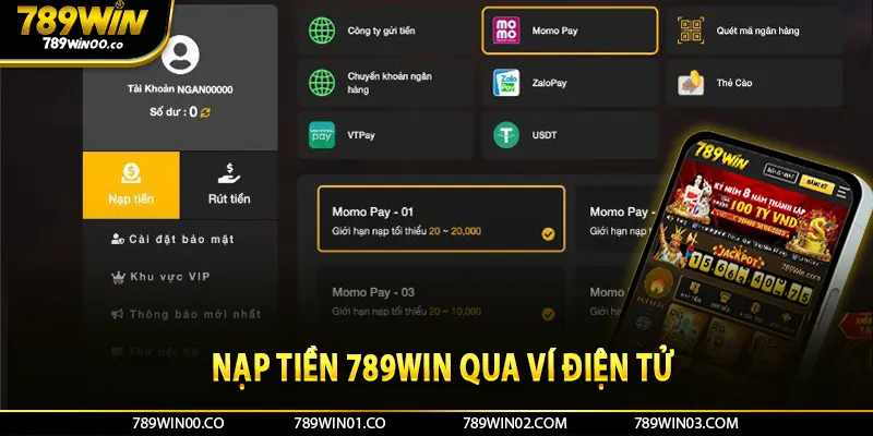 Nạp tiền 789win qua ví điện tử 